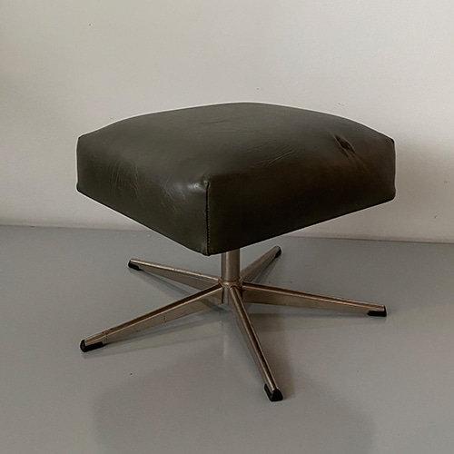 70s vintage leather stool