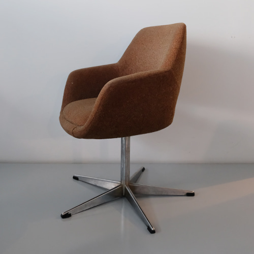 fabric egg chair- brown