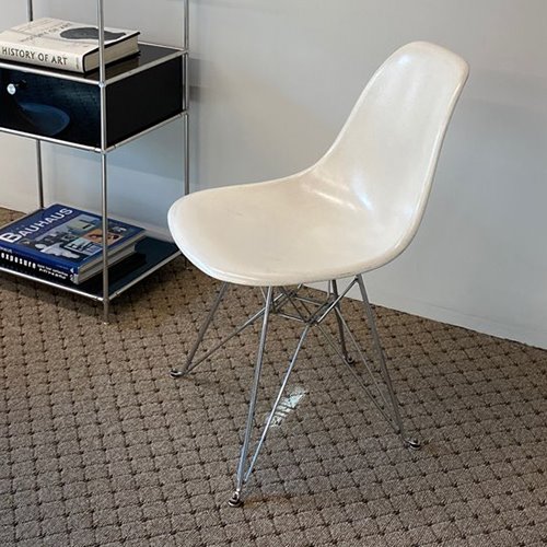 vintage eames chair white color