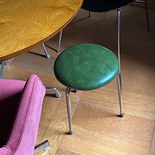 60s ltaly eco leather stool