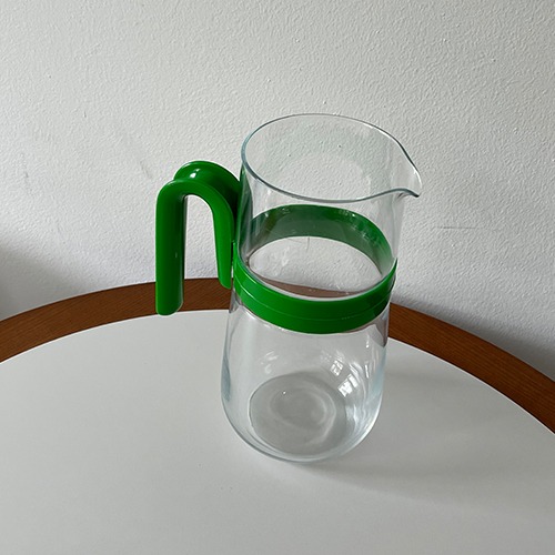 green glass water bottle